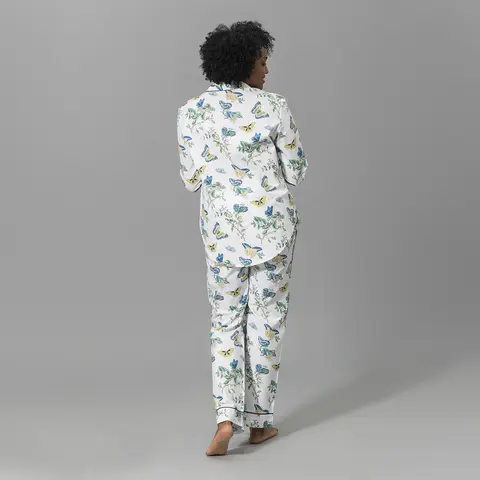 Baudin Butterfly Pajama Set_ PRUSSIAN BLUE