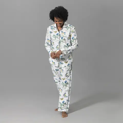 Baudin Butterfly Pajama Set_ PRUSSIAN BLUE
