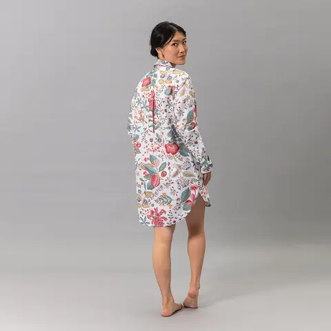 Pomegranate Sleep Shirt_ PINK CORAL