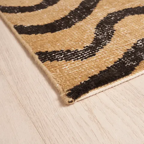 Zebre Hand-Knotted Rug_ BROWN & BLACK