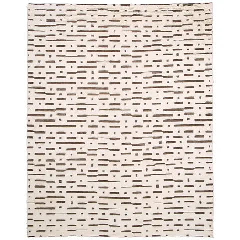Abstract Ikat  Rug_ IVORY & BROWN