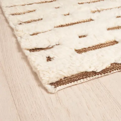 Abstract Ikat  Rug_ IVORY & BROWN