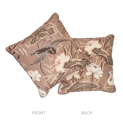 Lotus Garden Pillow_ MOCHA