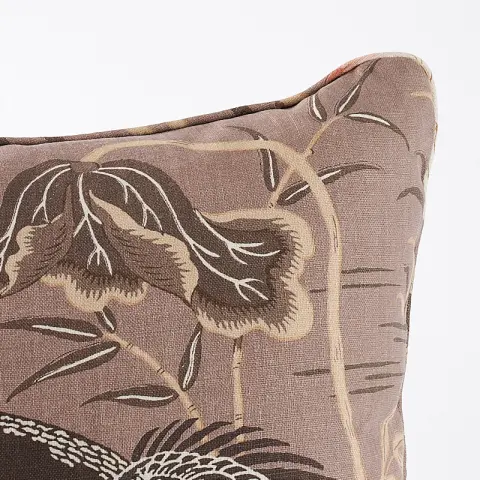 Lotus Garden Pillow_ MOCHA