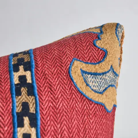 Temara Embroidered Pillow_ POMEGRANATE