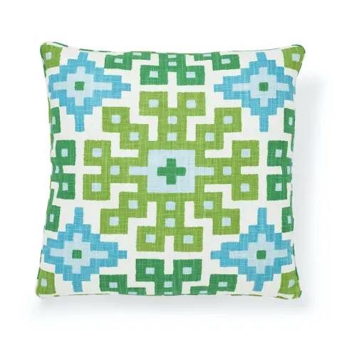 Palmetto Print Pillow_ LAGOON