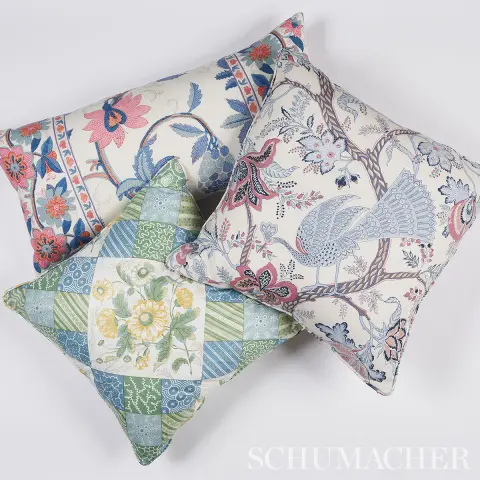 Caldwell Patchwork 20" Pillow_ YELLOW & CORNFLOWER