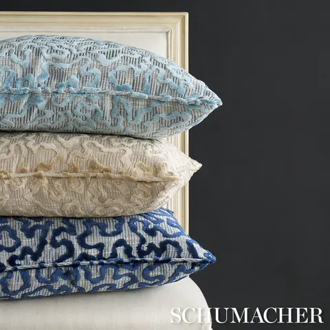 Janis Velvet Pillow_ BLUE
