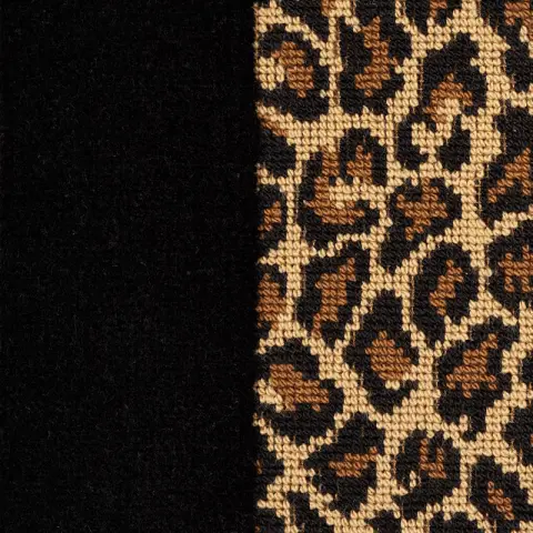 Guepard Stripe Velvet Pillow_ BLACK
