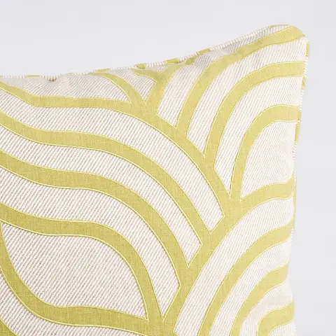 Sangomar Applique Pillow_ CITRON