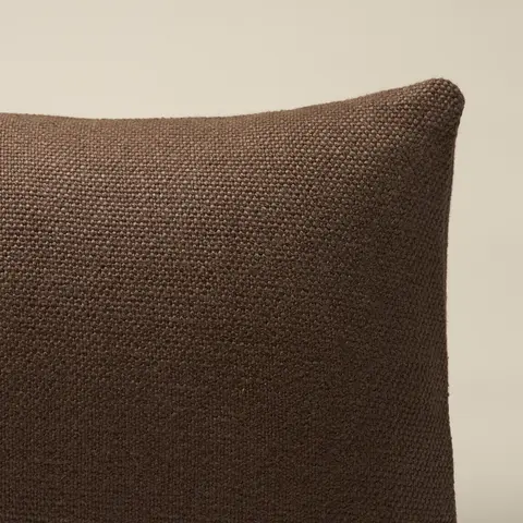 Franc Linen Pillow_ CHOCOLATE