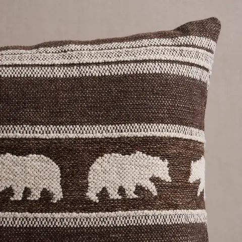 Koda Stripe Pillow_ COFFEE