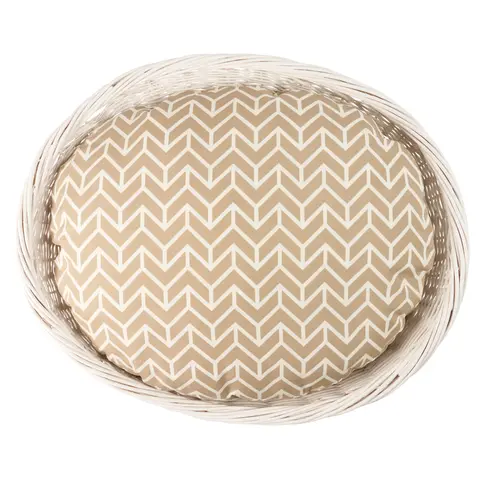 Chevron Dog Bed_ SAND
