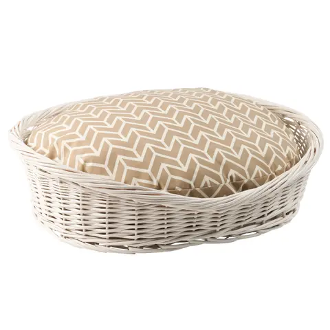Chevron Dog Bed_ SAND