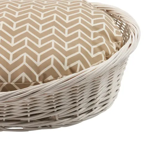 Chevron Dog Bed_ SAND