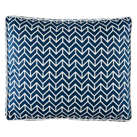 Chevron Dog Bed_ NAVY