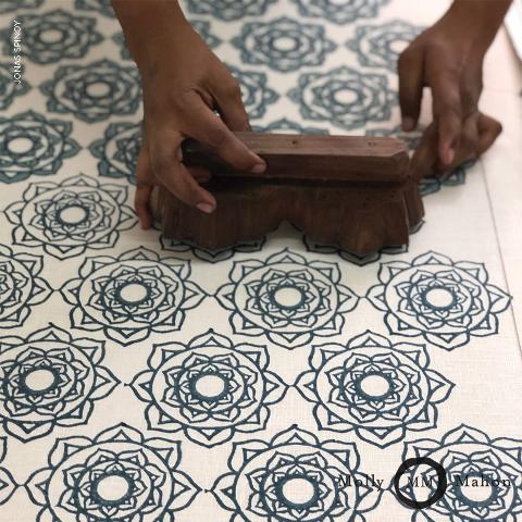 Rose Hand Block Print