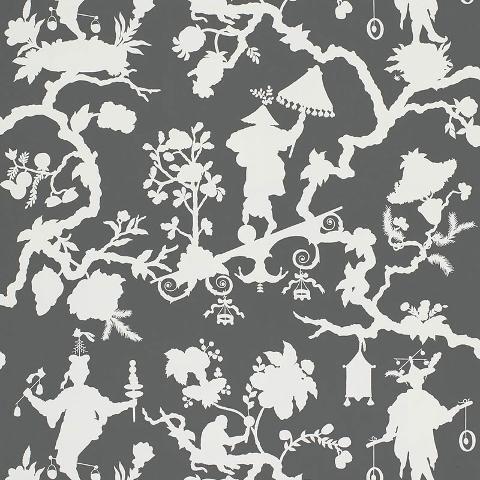 SHANTUNG SILHOUETTE PRINT
