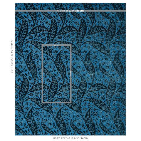 Saz Paisley Silk Velvet