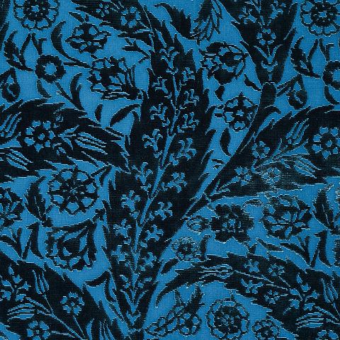 Saz Paisley Silk Velvet