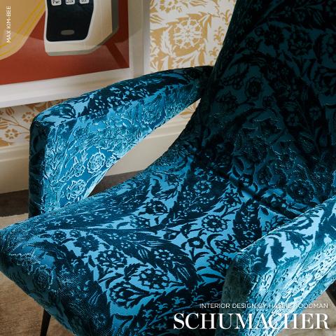 Saz Paisley Silk Velvet