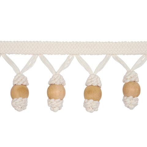 WOODEN BALL FRINGE