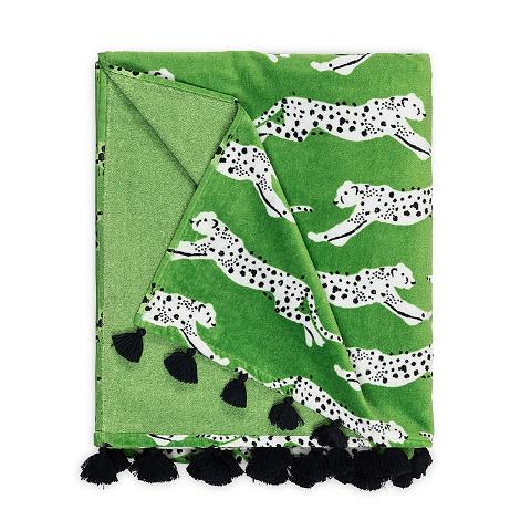 Leaping Leopard Beach Towel