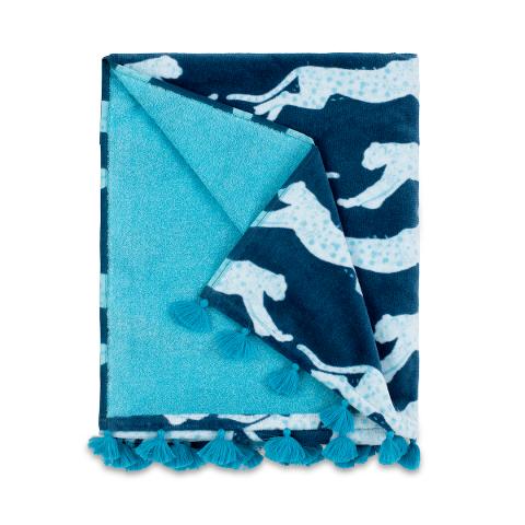 Leaping Leopard Beach Towel