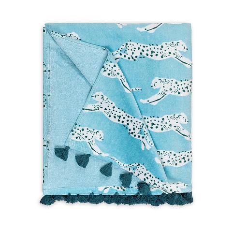 Leaping Leopard Beach Towel
