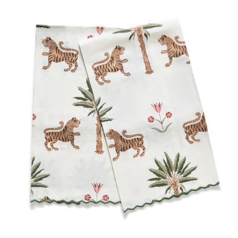Tiger Palm Guest Towel, Set Of 2