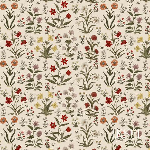 Mogul Flowers Linen
