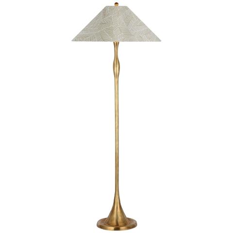 Romero Floor Lamp, Antique Brass