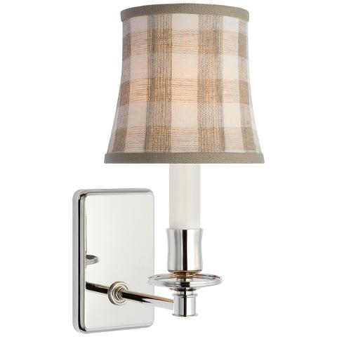 Tara Small Sconce, Polished Nickel