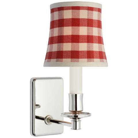 Tara Small Sconce, Polished Nickel