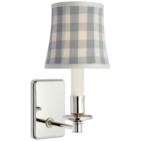 Tara Small Sconce, Polished Nickel