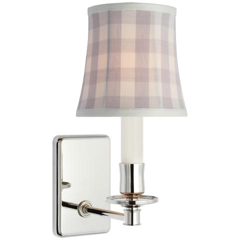 Tara Small Sconce, Polished Nickel