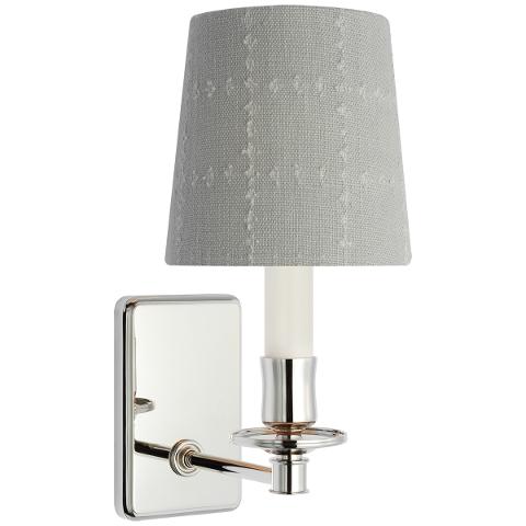 Tara Small Sconce, Polished Nickel