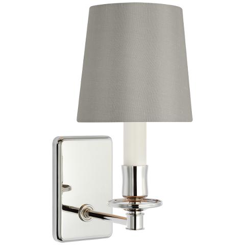 Tara Small Sconce, Polished Nickel