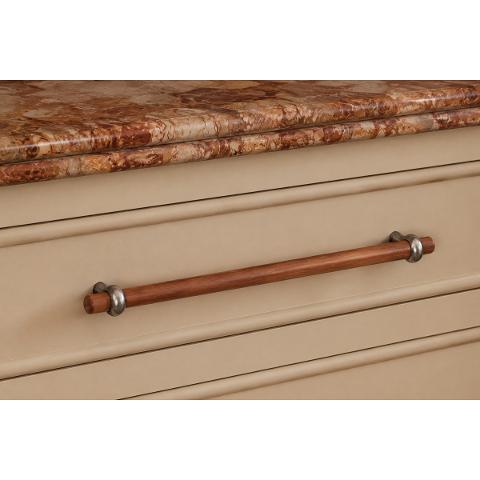 Hudson Wood Bar Pull, 6" C-C