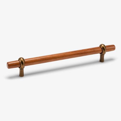Hudson Wood Bar Pull, 6" C-C