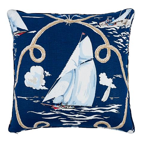 Summer Regatta Linen Pillow