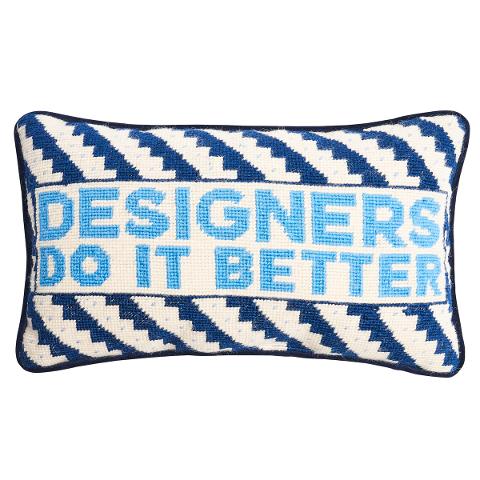 Designers Rock Needlepoint Pillow