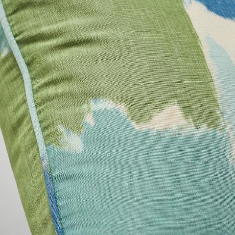 Colorblock Ikat Pillow