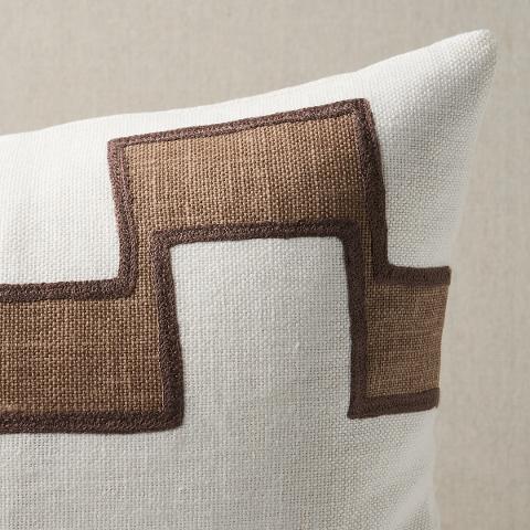 Dixon Embroidered Print Pillow