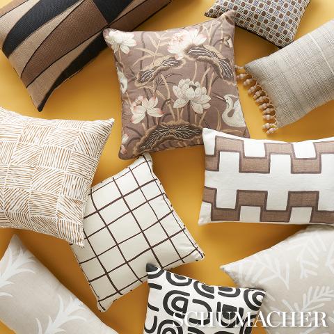 Dixon Embroidered Print Pillow