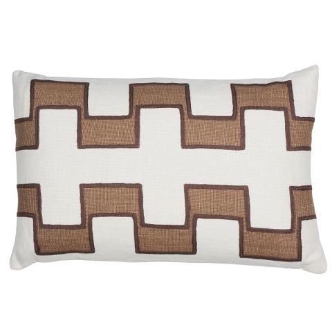 Dixon Embroidered Print Pillow
