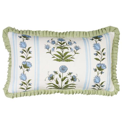 Royal Poppy Stripe Pillow