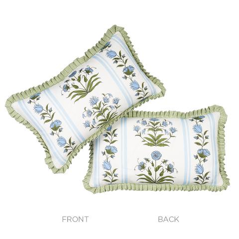 Royal Poppy Stripe Pillow