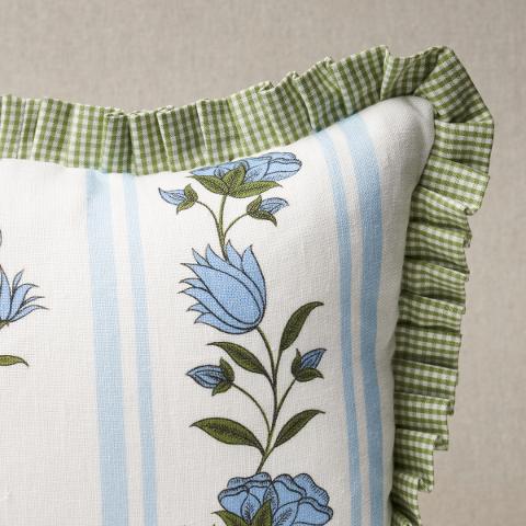 Royal Poppy Stripe Pillow