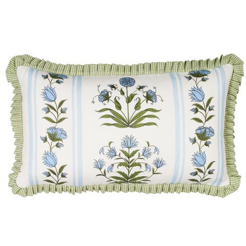 Royal Poppy Stripe Pillow